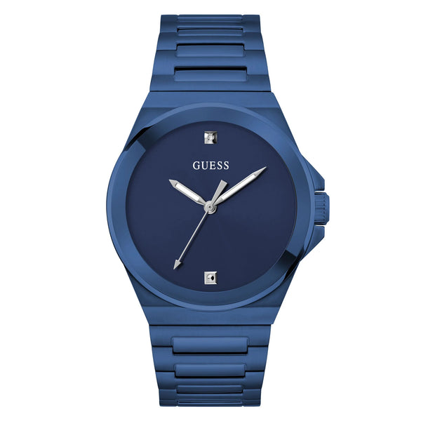 Guess Vinyl Men Blue Dial Quartz Analog Watch GW0833G1