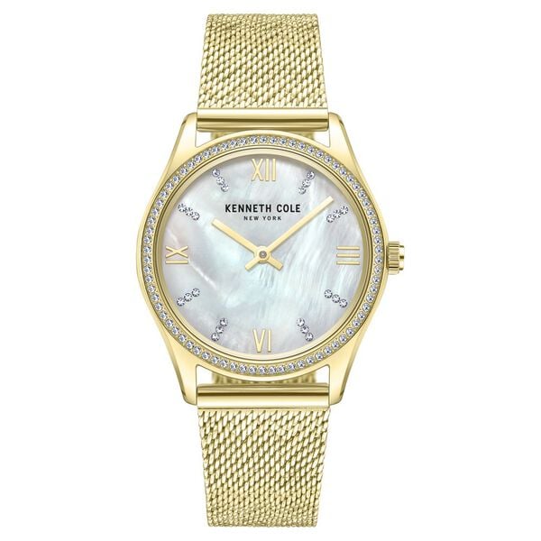 Kenneth Cole Quartz Analog Mother Of Pearl Dial Stainless Steel Strap Watch For Women KCWLG0048303LD