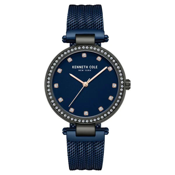 Kenneth Cole Quartz Analog Blue Dial Stainless Steel Strap Watch For Women KCWLG0048504LD