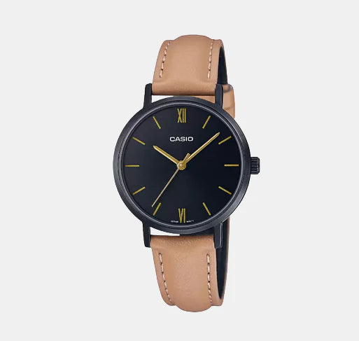 Enticer Women's Analog Leather Watch A2000 - LTP-VT02BL-1AUDF