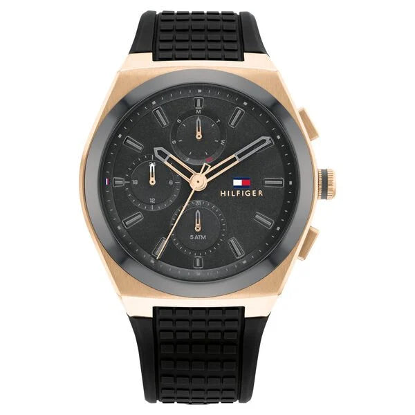 Tommy Hilfiger Quartz Analog Black Dial Stainless Steel Strap Watch for Men