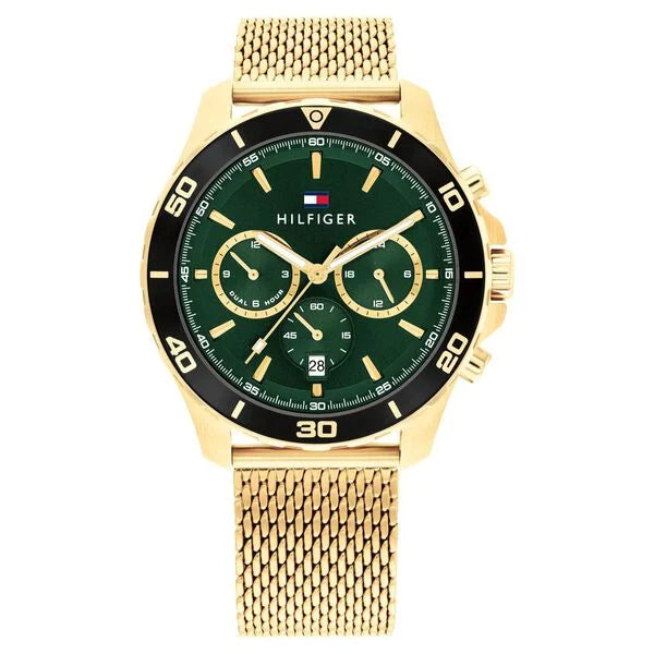 Tommy Hilfiger Quartz Multifunction Green Stainless Steel Strap for Men TH1792093
