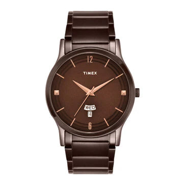 Men Brown Round Analog Dial Watch- TW000R461