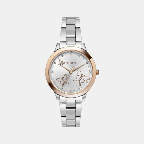 Women Silver Analog Stainless Steel Watch TW000T634