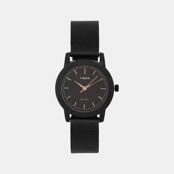 Women's Black Analog Stainless Steel Watch TW000W114