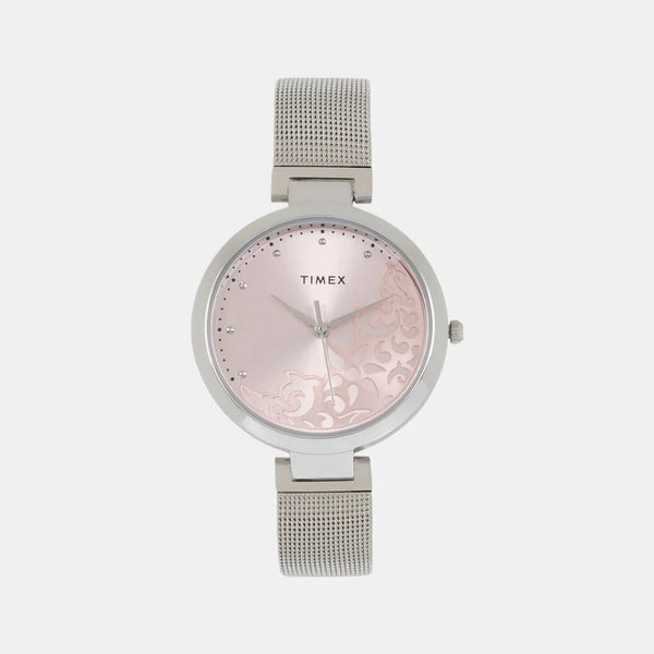 Women's Pink Analog Stainless Steel Watch TW000X217