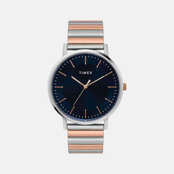 Men Blue Analog Stainless Steel Watch TW0TG8008