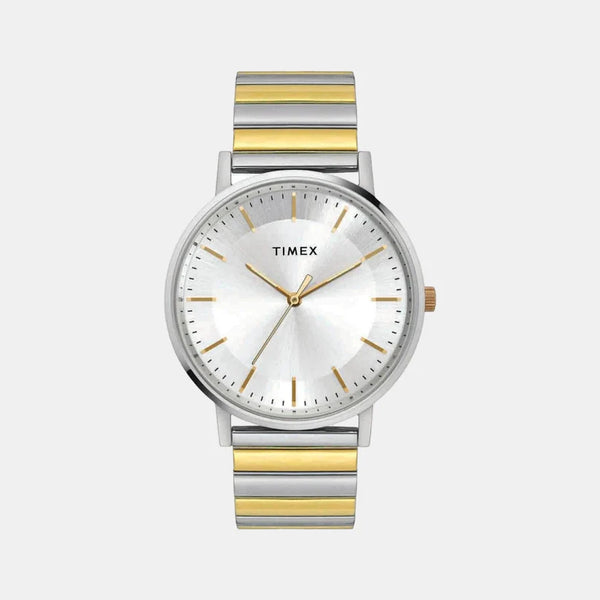 Men Silver Analog Stainless Steel Watch TW0TG8009