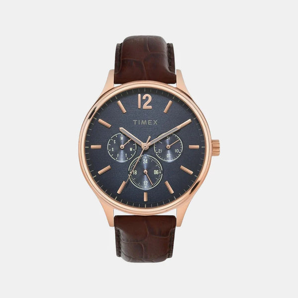 Men's Blue Analog Leather Watch TWEG18404