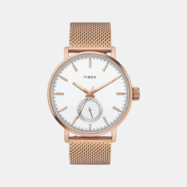Men White Analog Stainless Steel Watch TWEG20002