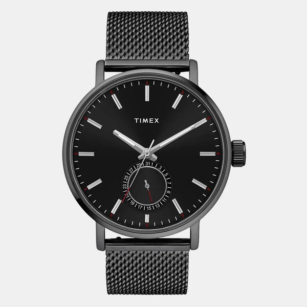 Men Black Analog Stainless Steel Watch TWEG20004