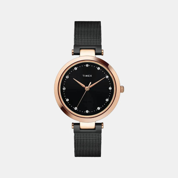Women's Black Analog Stainless Steel Watch TWEL11826