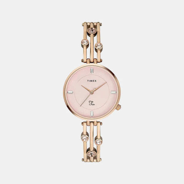 Women Pink Analog Stainless Steel Watch TWEL16001