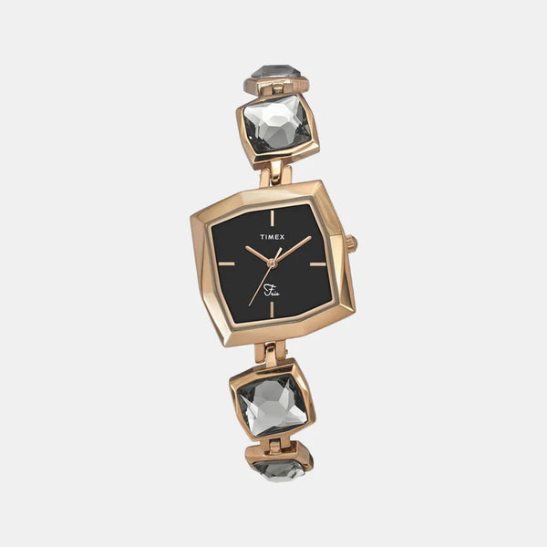 Women's Black Analog Stainless Steel Watch TWEL16100