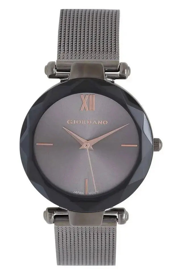 Womens 33.5 mm Grey Dial Mesh Analog Watch - GZ-60042-33