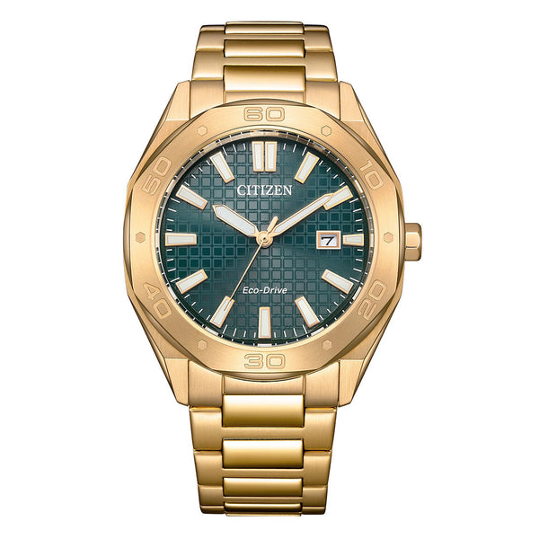 Citizen Eco-Drive Gents Watch Green Dial - BM7633-81X