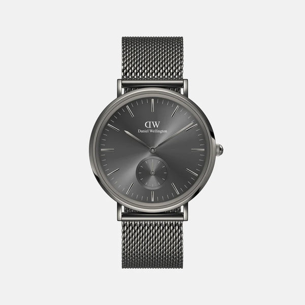 Classic Men's Grey Analog Stainless Steel Watch DW00100712