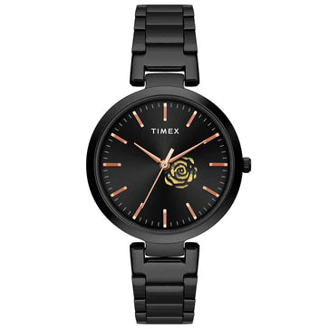 Women's Black Analog Stainless Steel Watch TW000X225