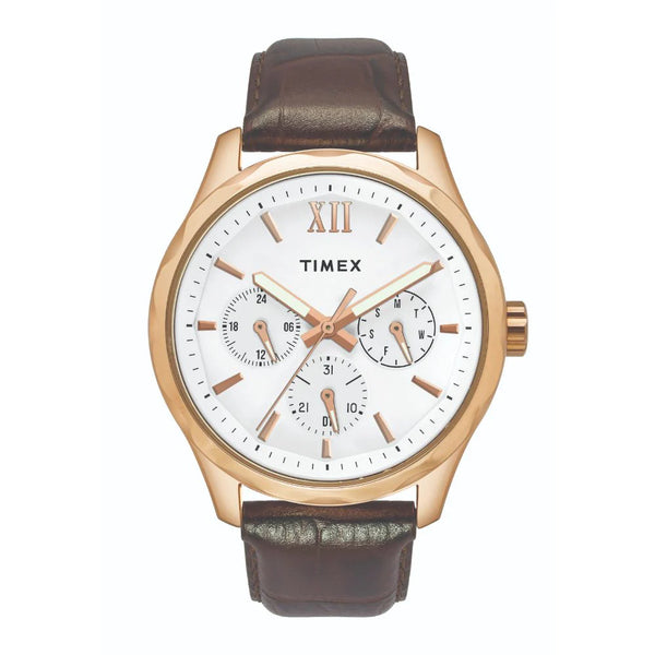 Timex Empera Men's White Dial Round Case Multifunction Function Watch -TW0TG7600