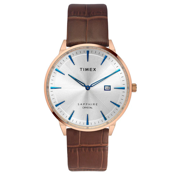 Men Beige Analog Leather Watch TWEG21902