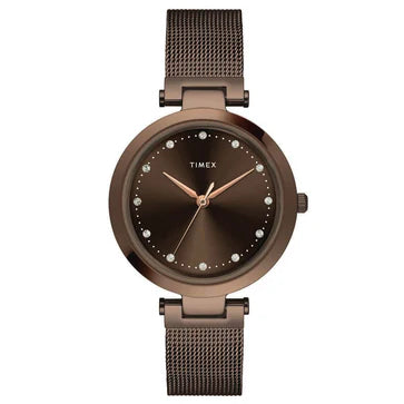 Women's Brown Analog Stainless Steel Watch TWEL11825