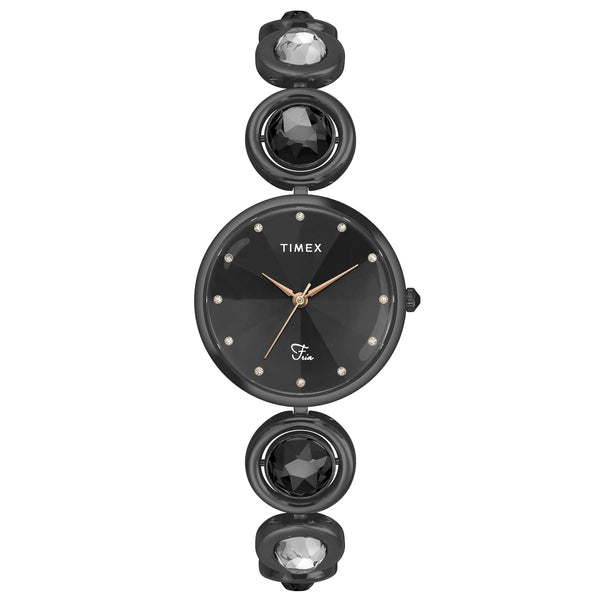Women Black Analog Stainless Steel Watch TWEL16401